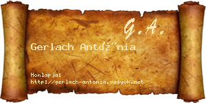 Gerlach Antónia névjegykártya